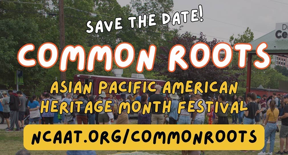 Graphic showing handwriting font over photo of festival