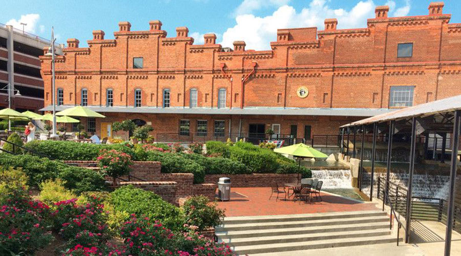 Photo of the American Tobacco Campus on a sunny day