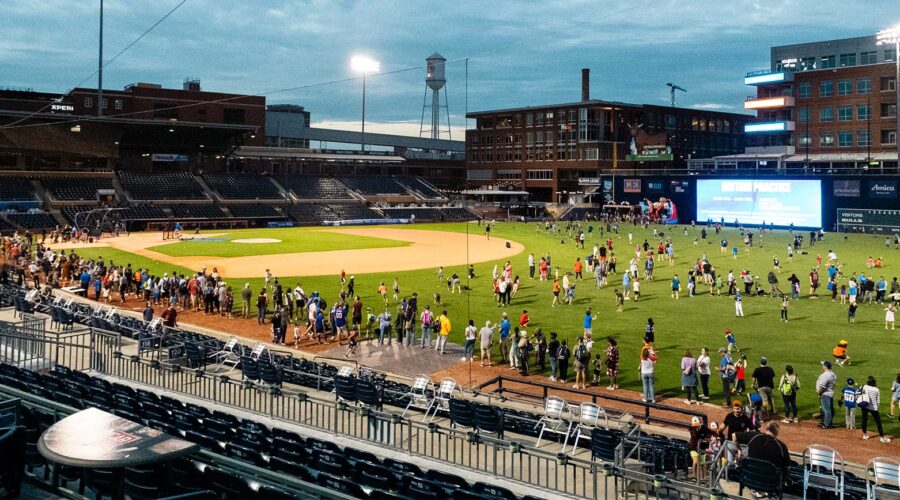 Photo of the stadium during a baseball game