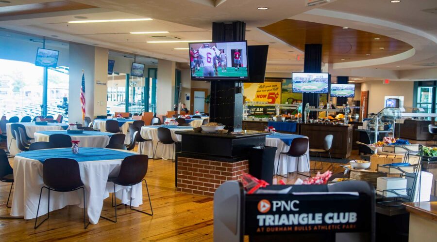 Photo of PNC Triangle Club seating overlooking the ball field