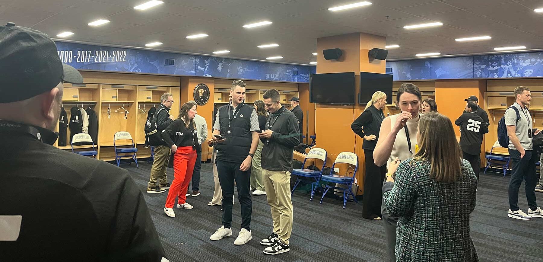 Photo of people at an event in the Bulls Clubhouse
